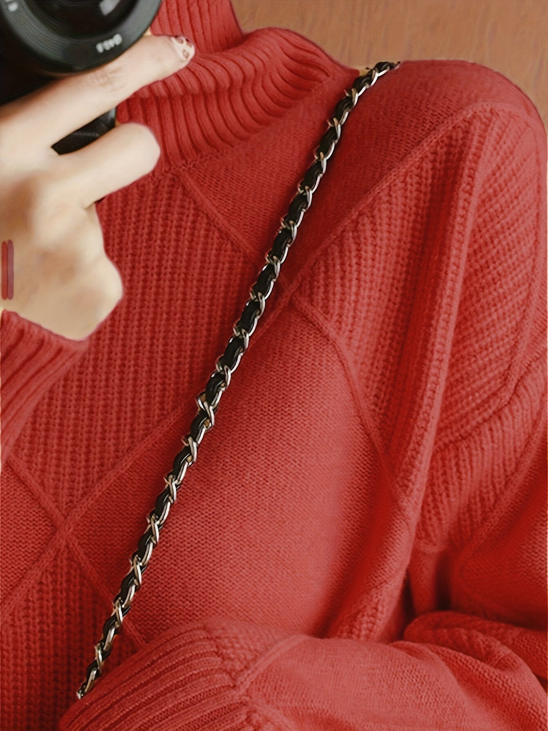Freya | Texturerad Turtleneck Tröja