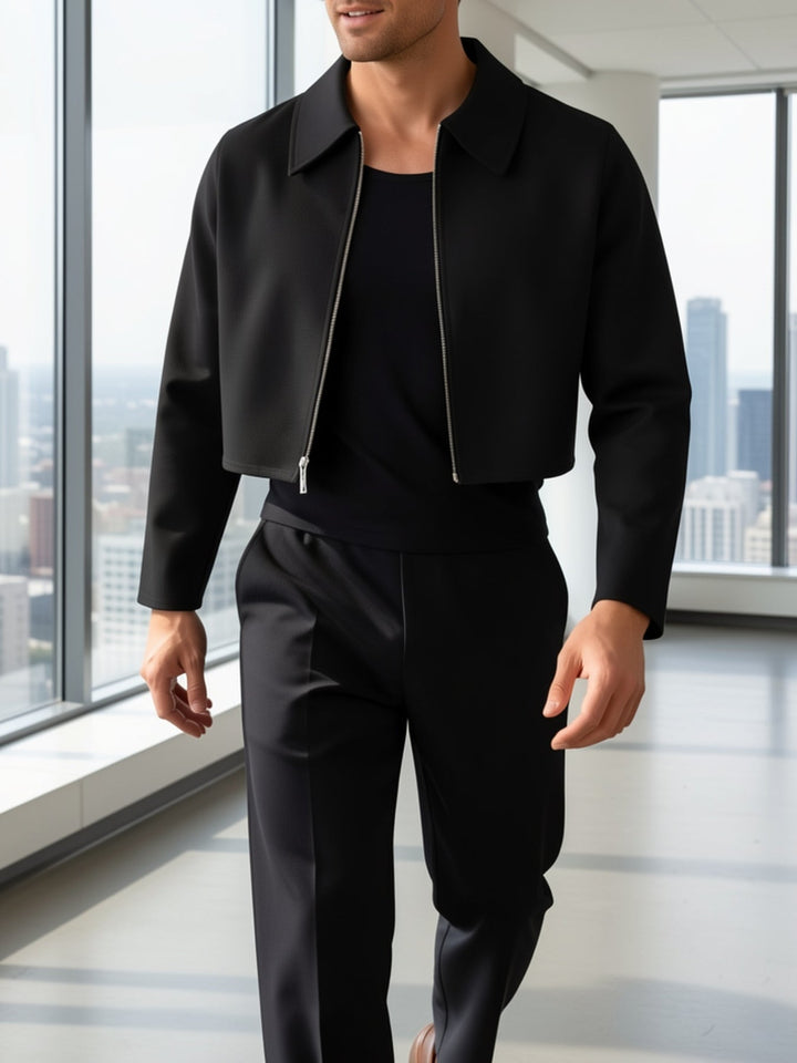 Tobias | Kortad Zip-Up Jacka