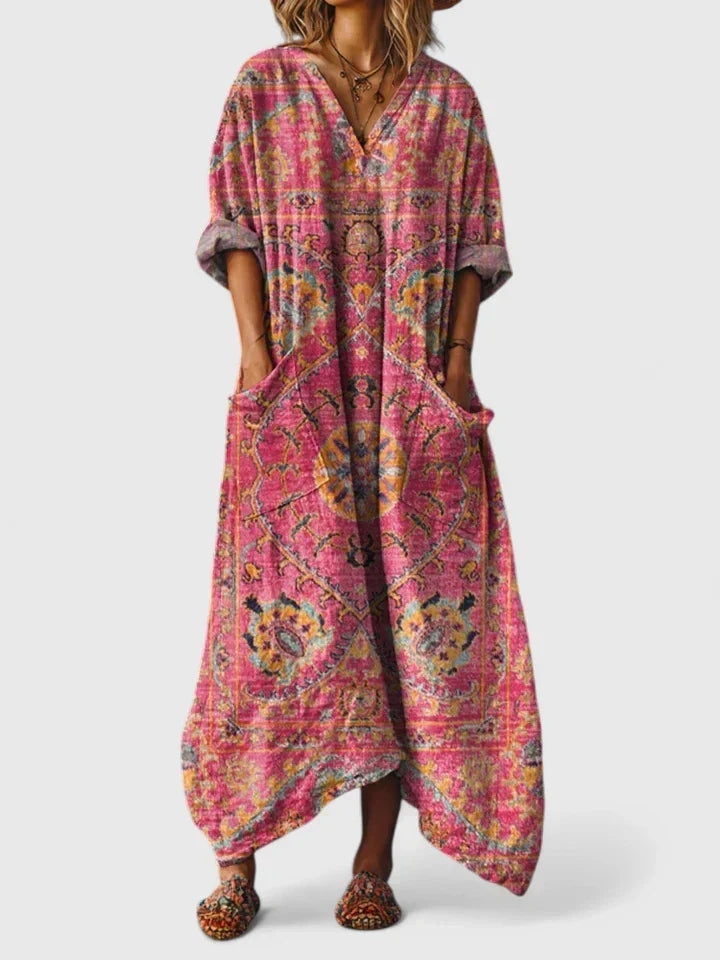 Clarissa | Elegant Oversize Klänning med Fickor