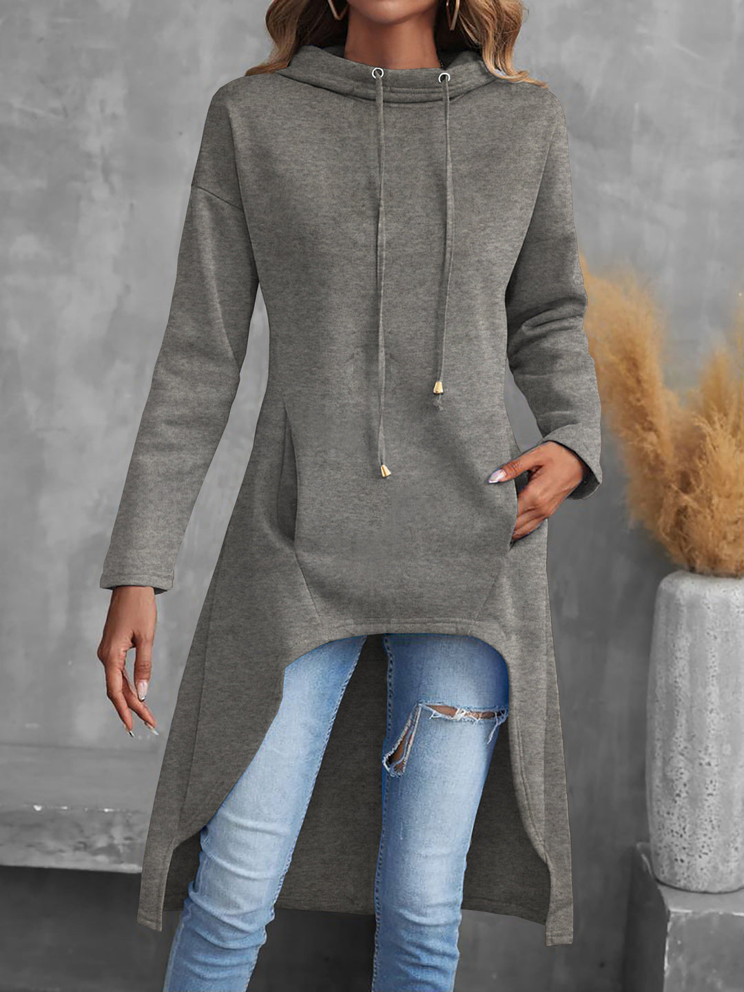 Faye | Avslappnad High-Low Hoodie