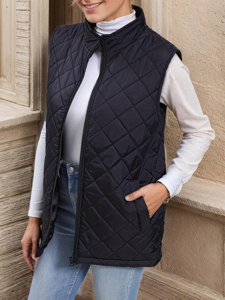 Corinne | Diamantquiltad Lång Gilet