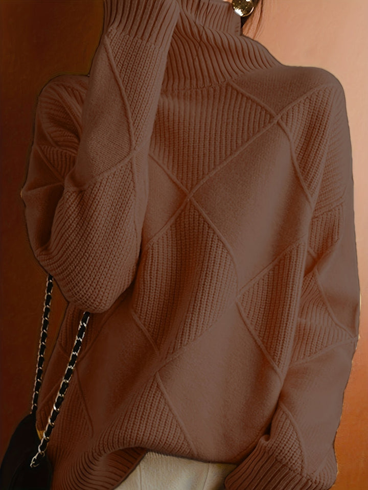 Freya | Texturerad Turtleneck Tröja