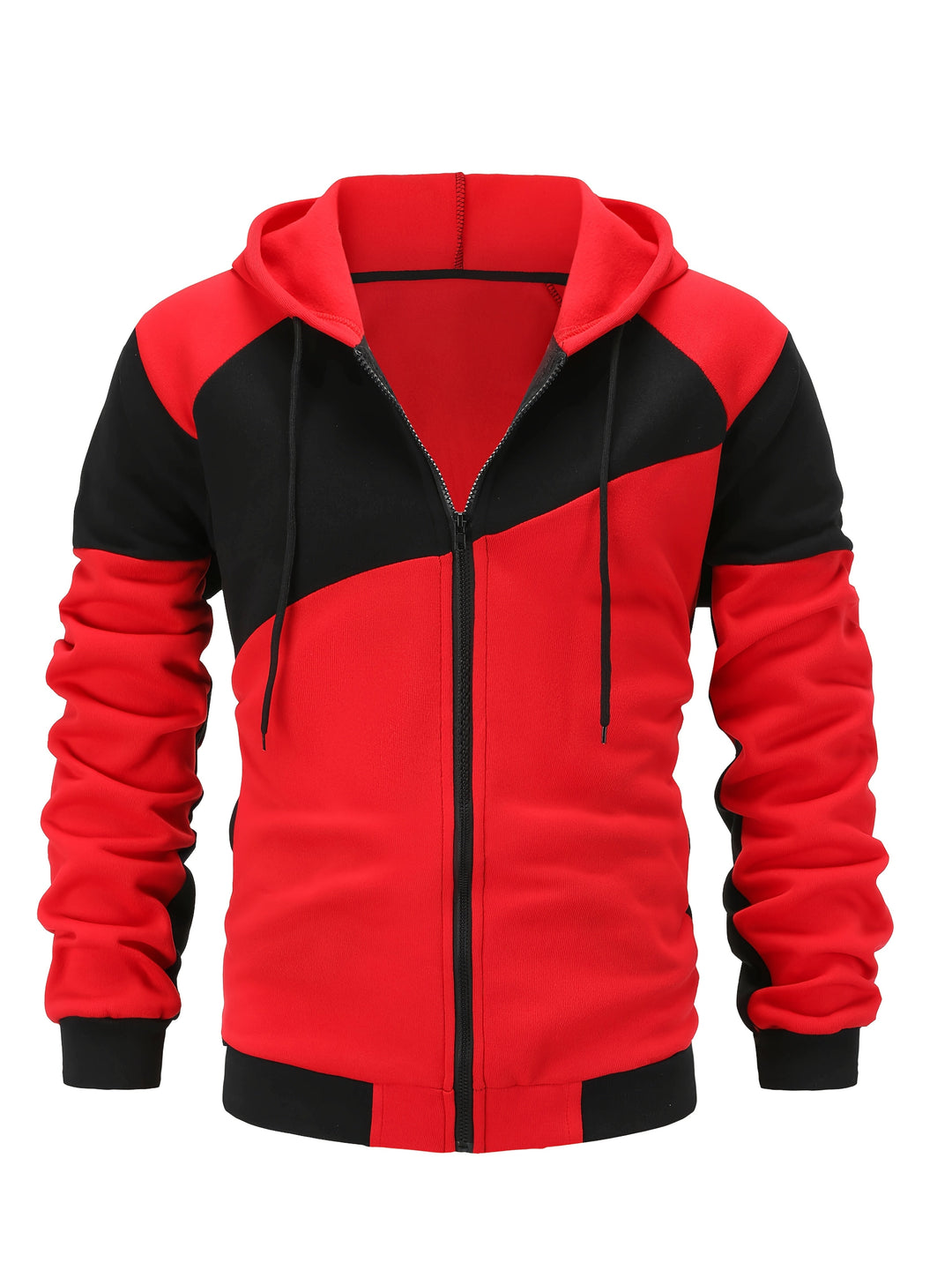 Xavier | Färgglad Block Zip-Up Hoodie-jacka