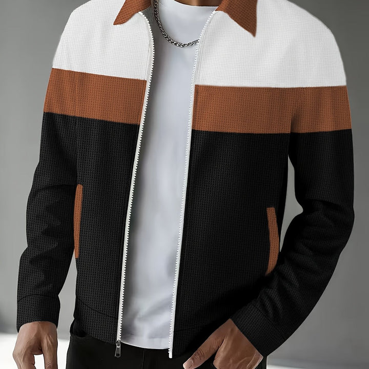 Theodore | Färgblock Zip-Up Jacka
