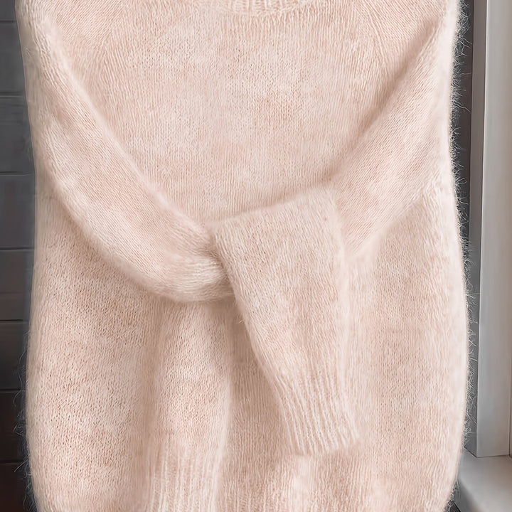 Juliana | Mjuktexturerad Rundhalsad Tröja