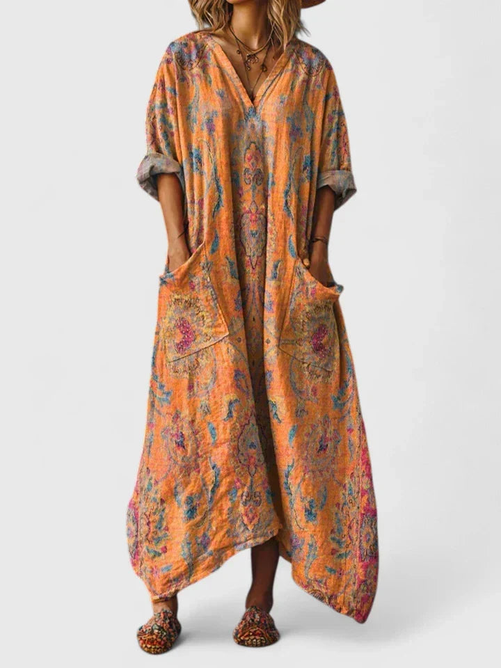 Clarissa | Elegant Oversize Klänning med Fickor