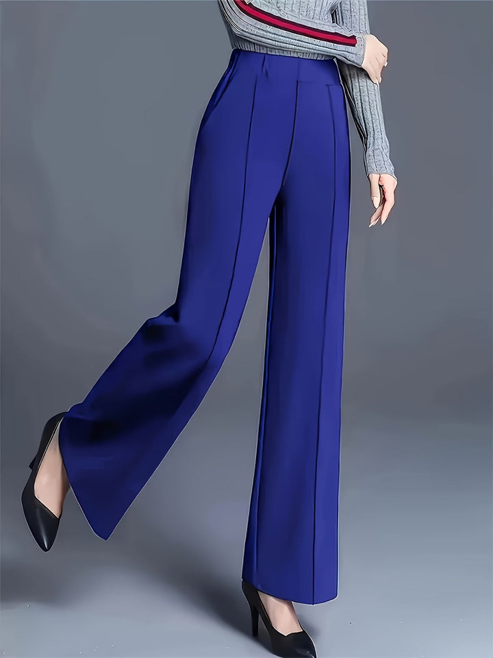 Eviana | Elegant Högmidjade Snedfickbyxor