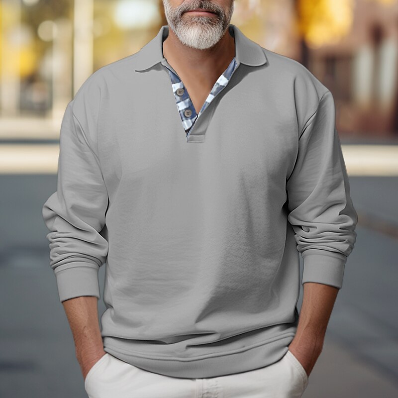 Landon | Polo-Krage Sweatshirt