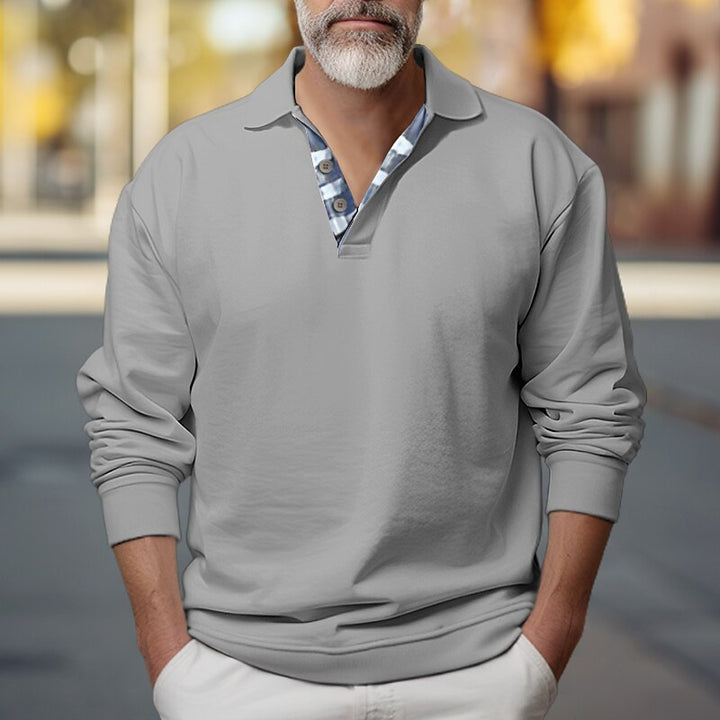 Landon | Polo-Krage Sweatshirt