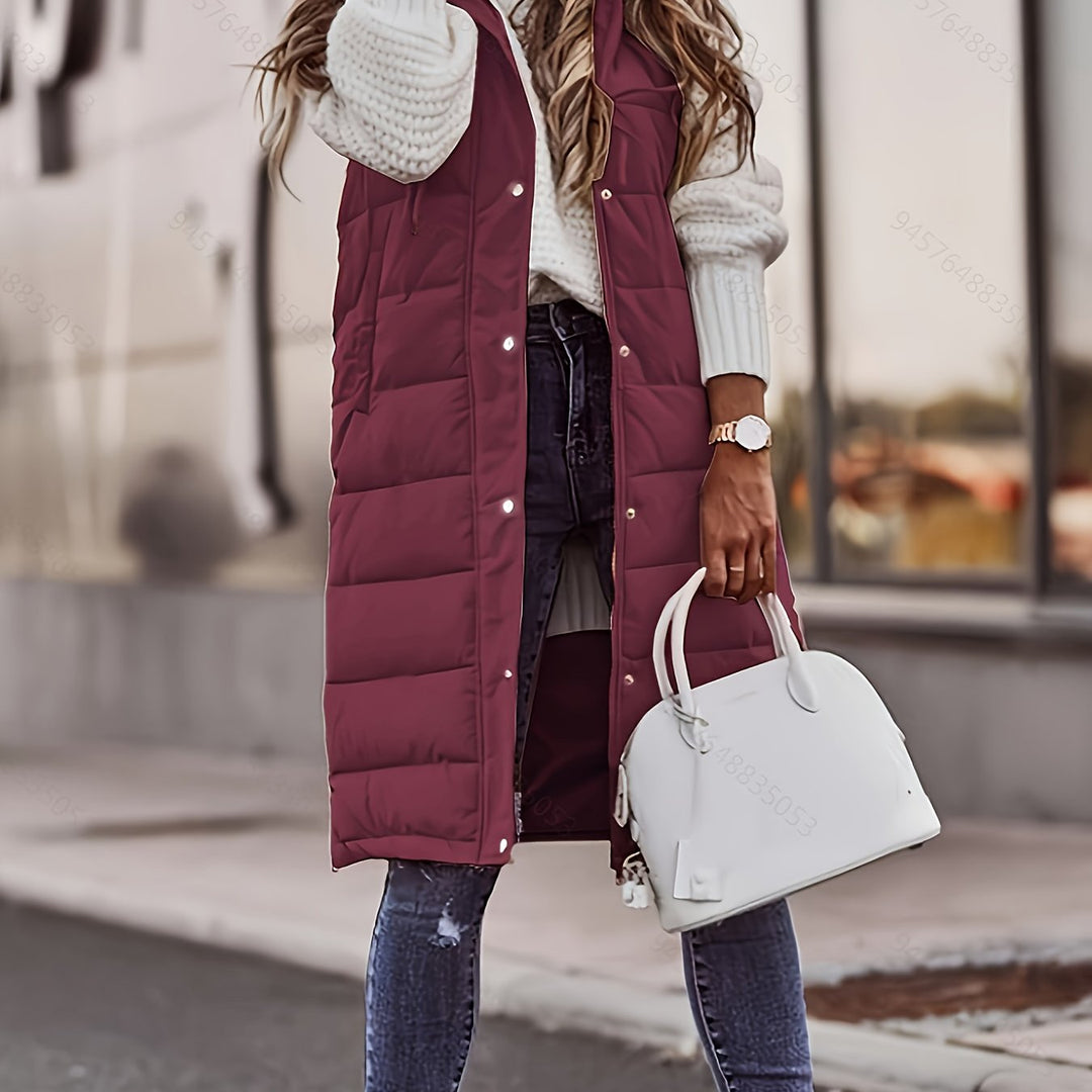 Flora | Långlinjig Huva Fodrad Gilet