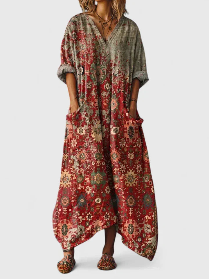 Clarissa | Elegant Oversize Klänning med Fickor