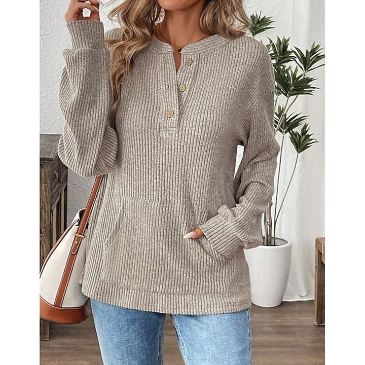 Nadia | Ribbade Knapp-Henley Topp