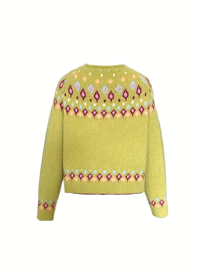Maribel | Fair Isle Stickad Cardigan