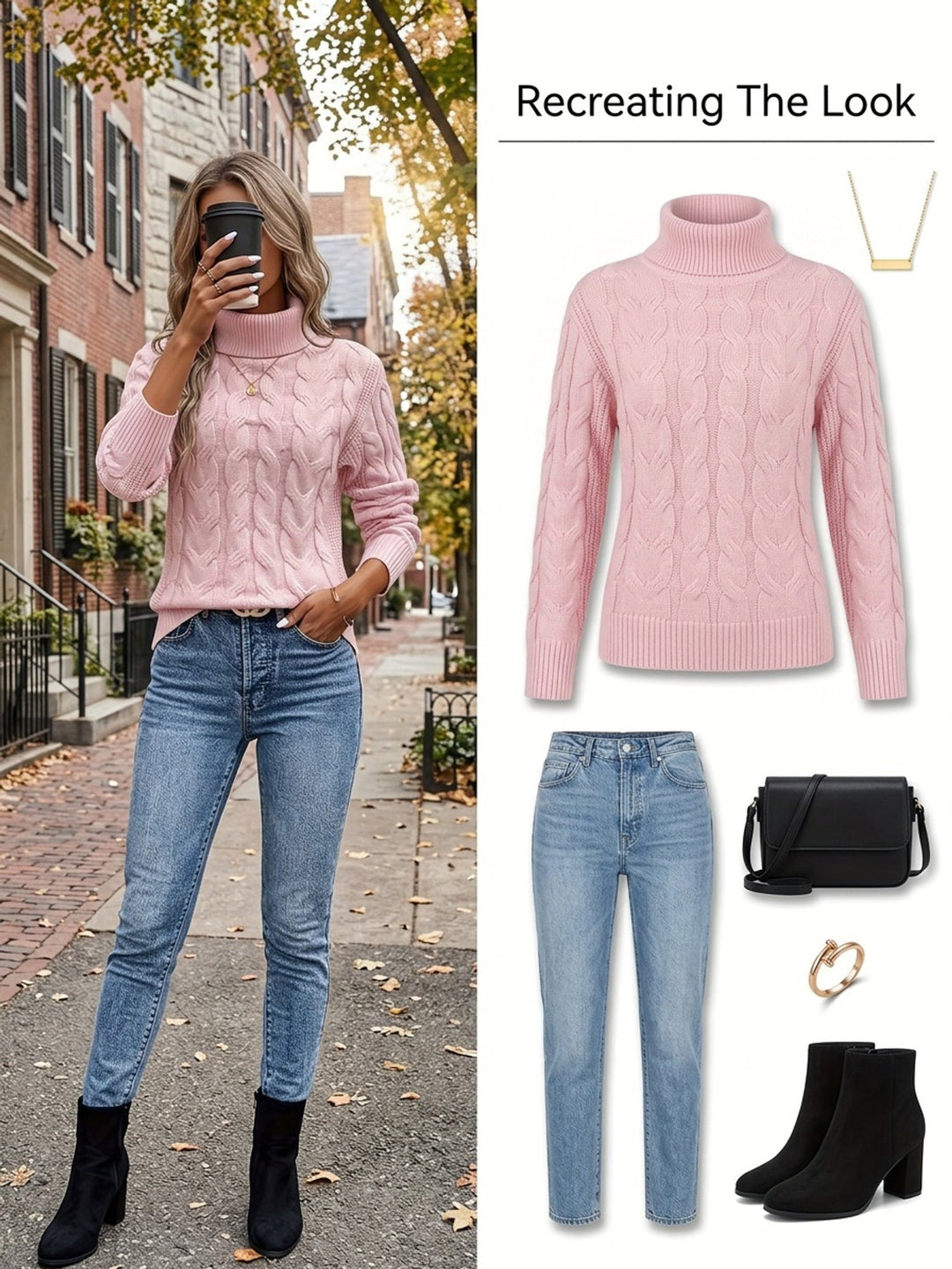 Naomi | Kabelstickad Polokrage Jumper