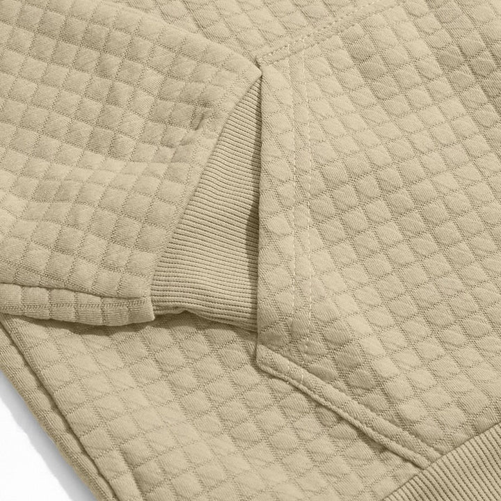 Merrick | Texturerad Huva Pullover Hoodie