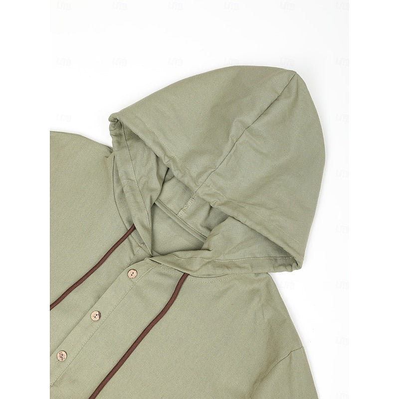 Silas | Avslappnad Hooded Skjorta