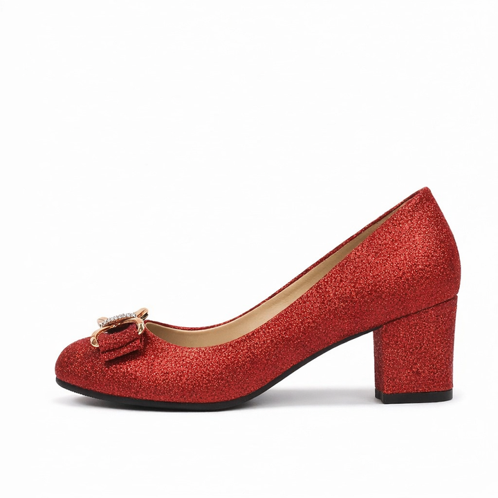 Evelyn | Båge Detalj Blockklack Pumps