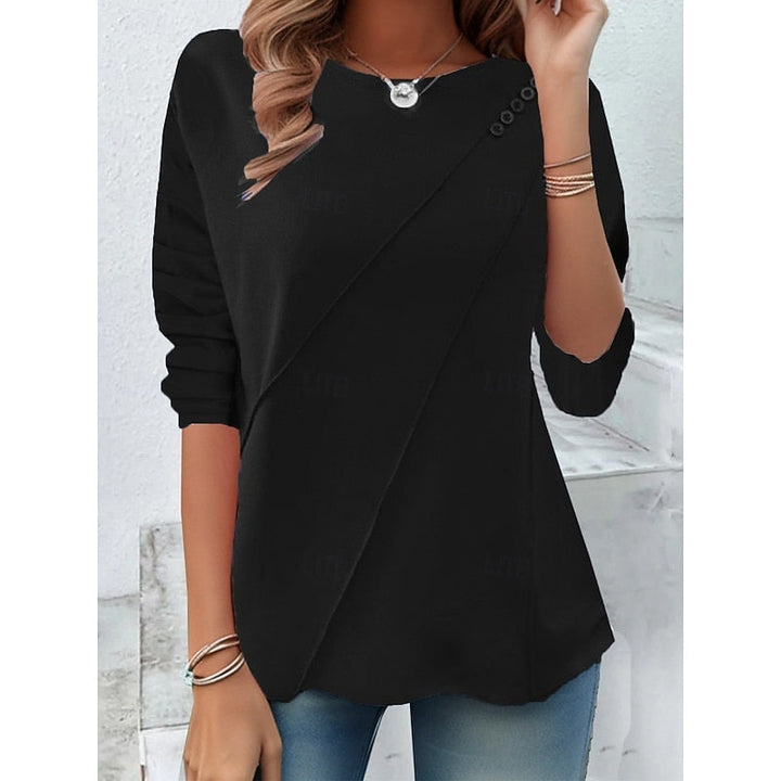 Elise | Draperad Top med Knappar