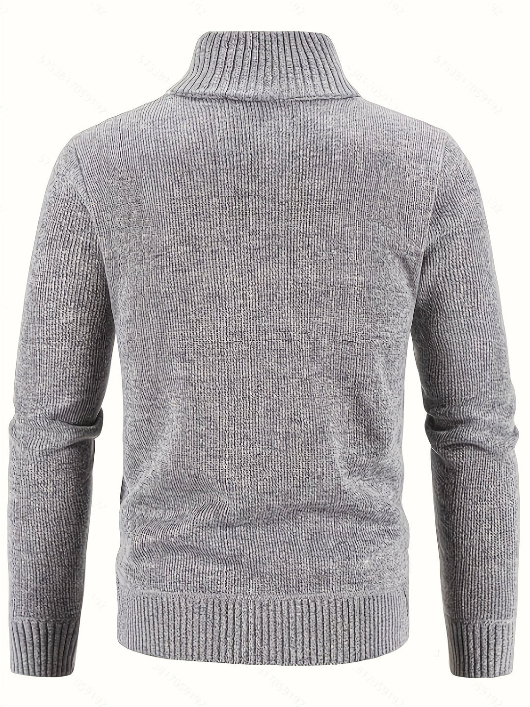 Edmund | Texturerad Ståkrage Zip Cardigan