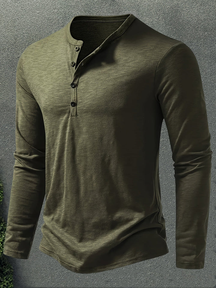 Rhys | Knapplångärmad Henley