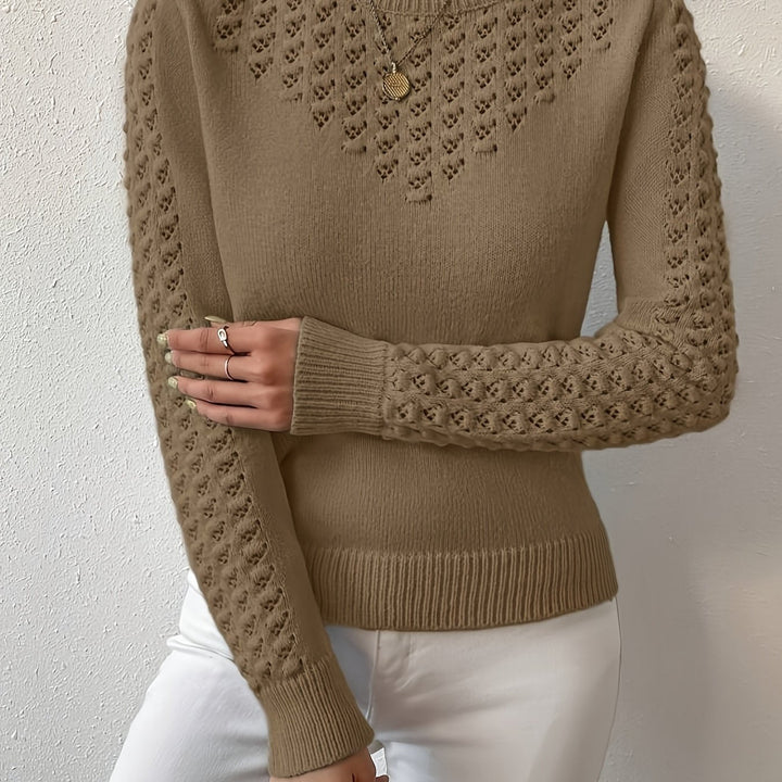 Lorena | Pointelle Stickad Tröja