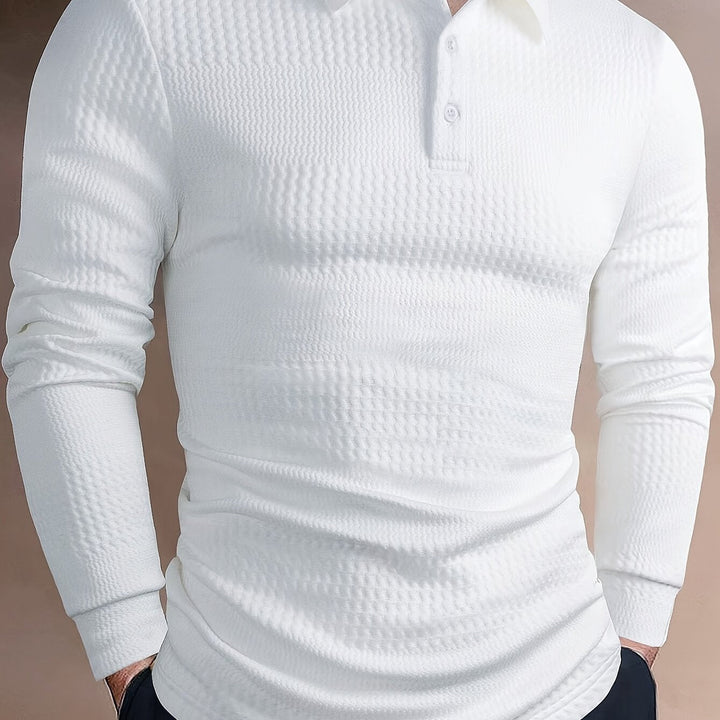 Clifford | Texturerad långärmad polo