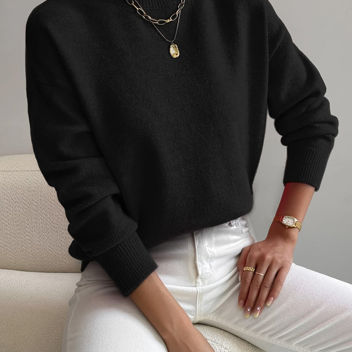 Simone | Avslappnad Mock Neck Jumper