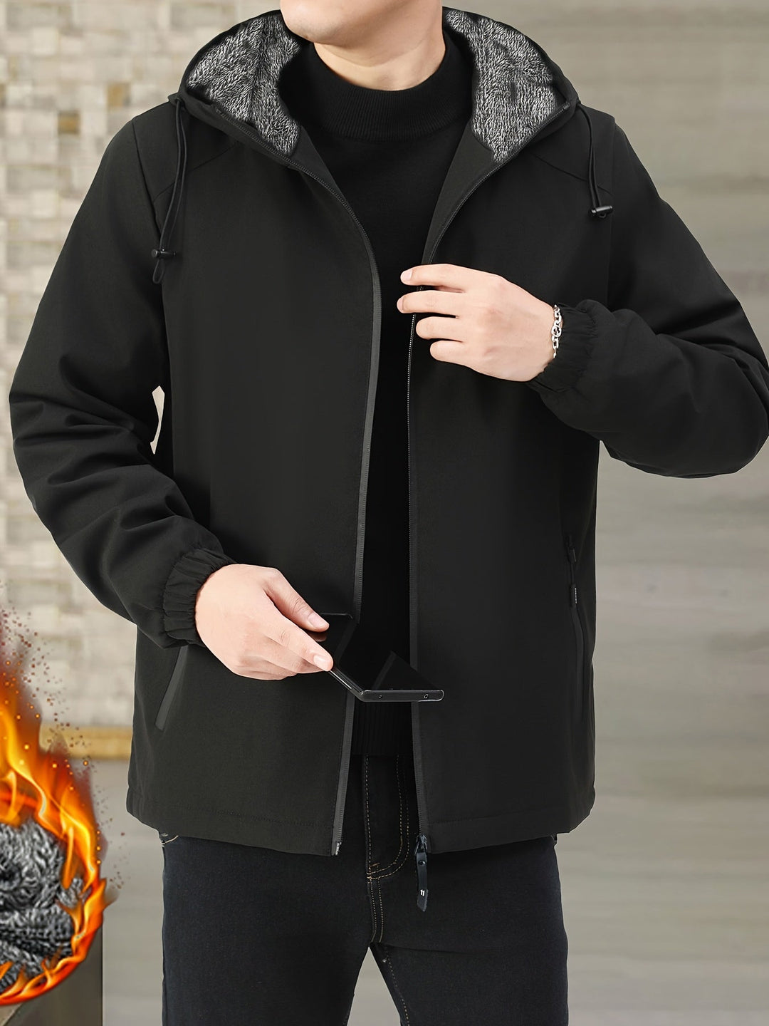 Calvin | Varm Huva Zip-Up Jacka