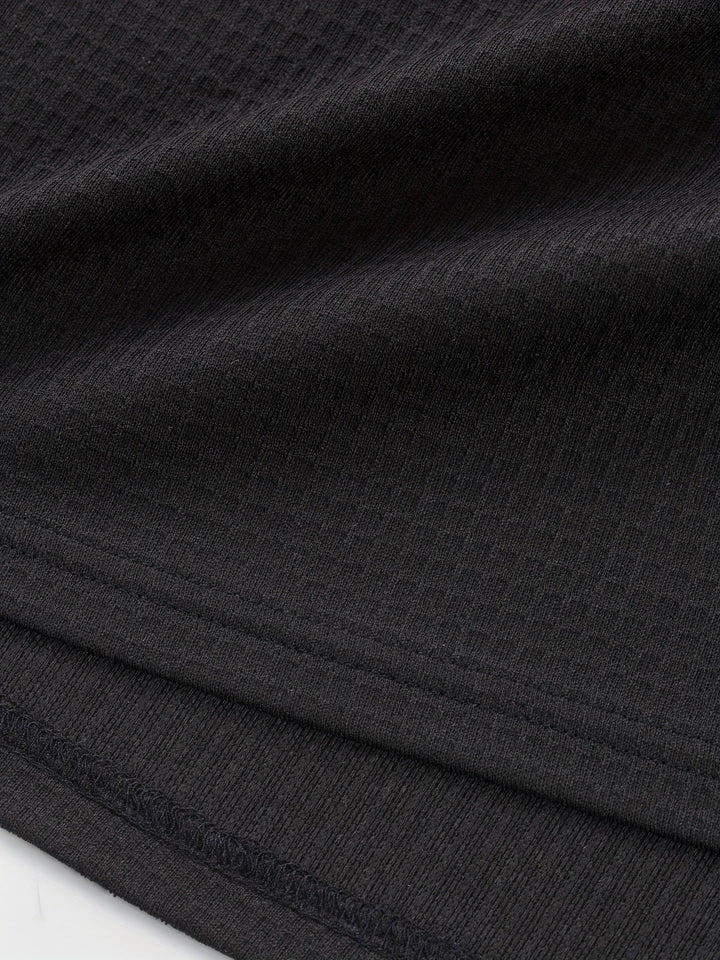 Sawyer | Texturerad Kontrast Henley Skjorta
