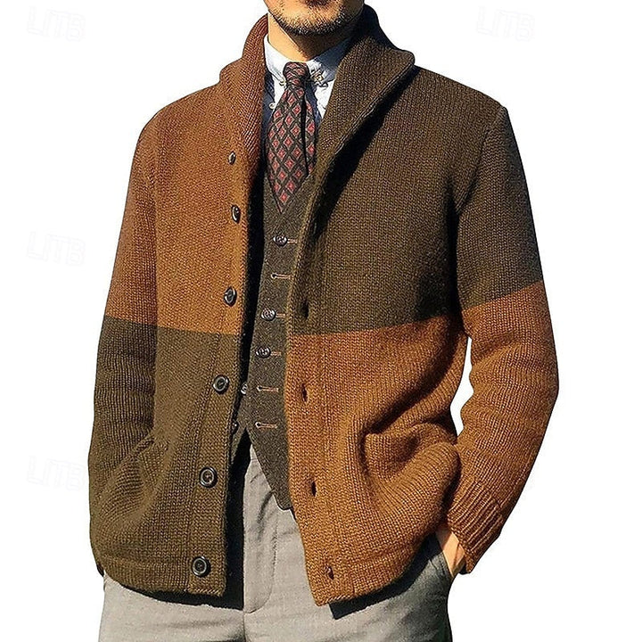 Bertram | Färgglad Sjalkrage Cardigan