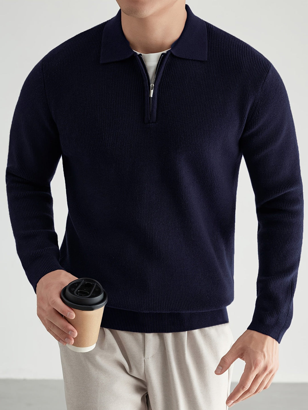 Douglas | Kortdraget Polo Jumper