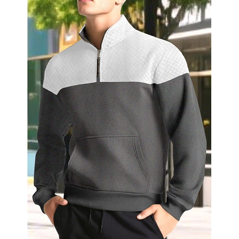 Harvey | Färgblock Quarter-Zip Pullover
