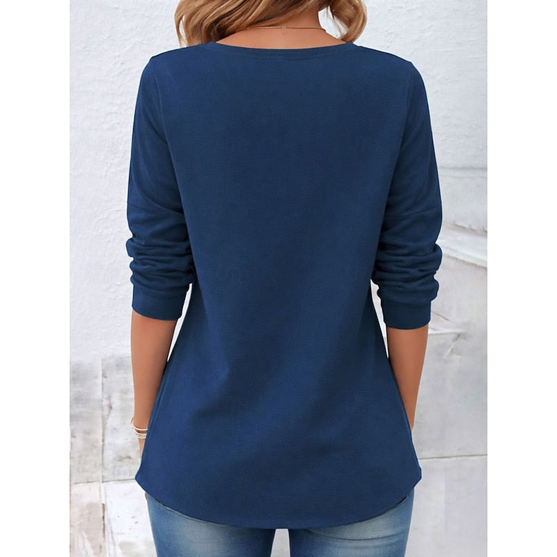 Elise | Draperad Top med Knappar