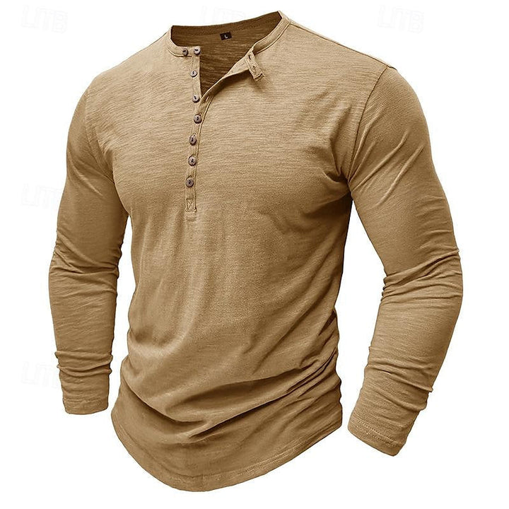 Nash | Klassisk långärmad Henley-skjorta