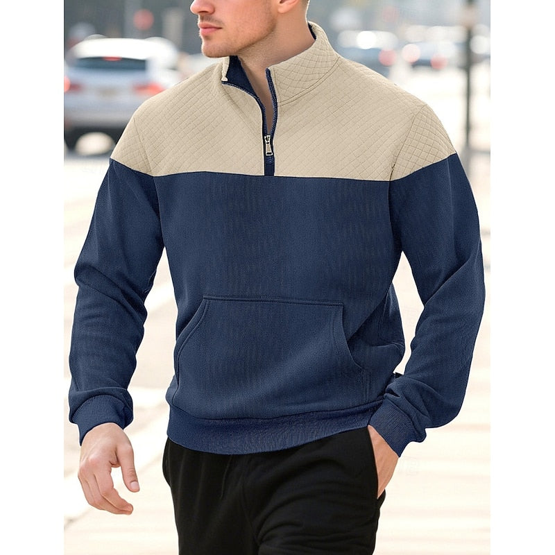 Harvey | Färgblock Quarter-Zip Pullover