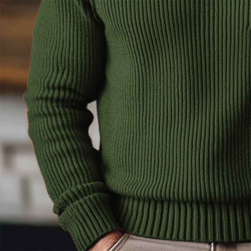 Dean | Ribbade Turtleneck Tröja