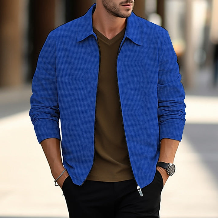 Winston | Texturerad Zip Overshirt