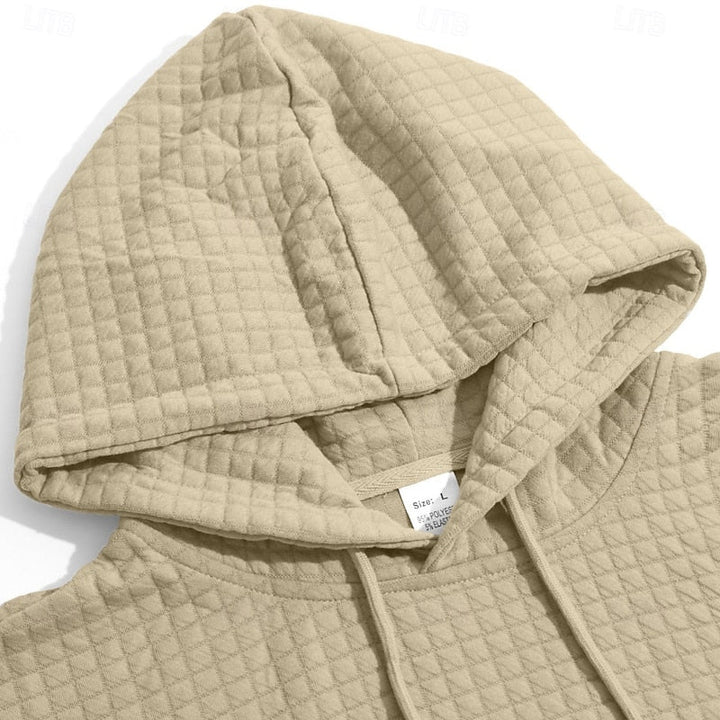 Merrick | Texturerad Huva Pullover Hoodie