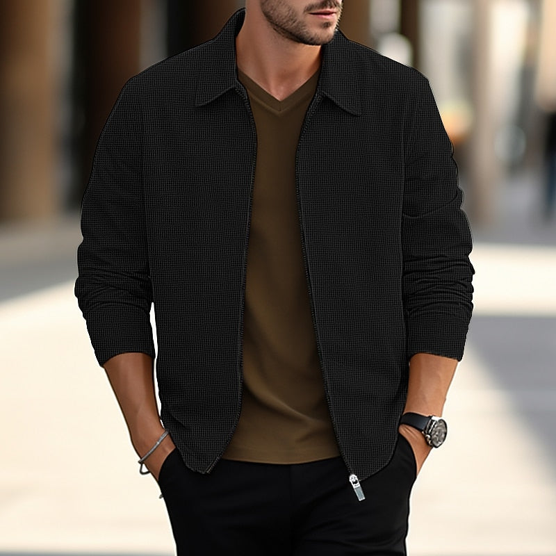 Winston | Texturerad Zip Overshirt