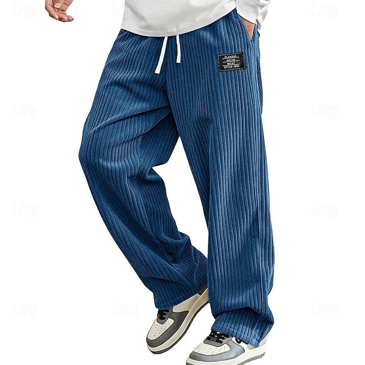 Nash | Avslappnade Ribbad Drawstring Byxor