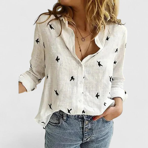 Colette | Raffinerad Knapp-Up Blus
