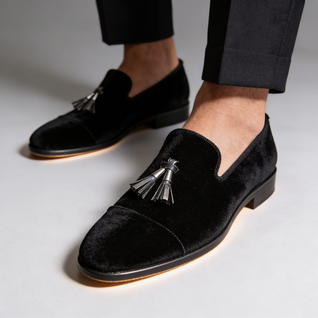 Sandro | Klassiska Sammetstassel Loafers