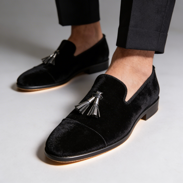 Sandro | Klassiska Sammetstassel Loafers