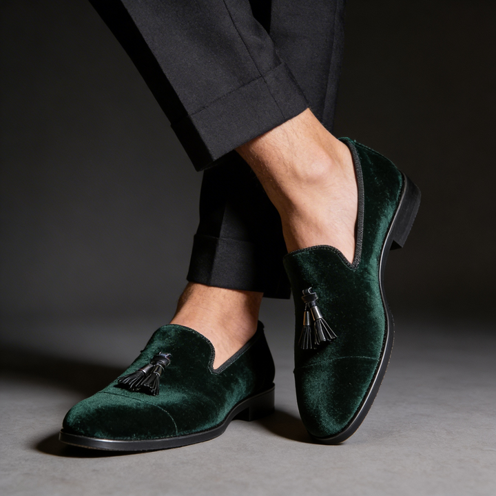 Sandro | Klassiska Sammetstassel Loafers