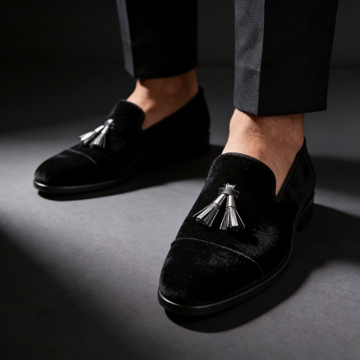 Sandro | Klassiska Sammetstassel Loafers