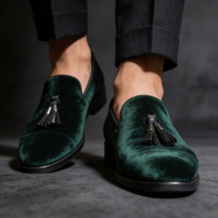 Sandro | Klassiska Sammetstassel Loafers