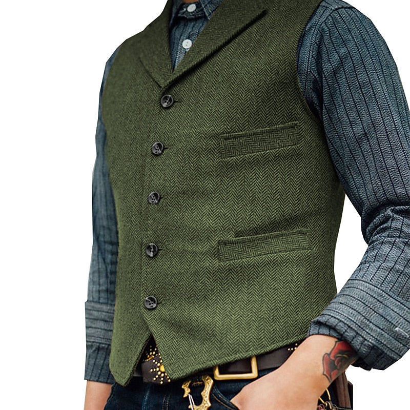 Alden | Skräddarsydd Herringbone Väst