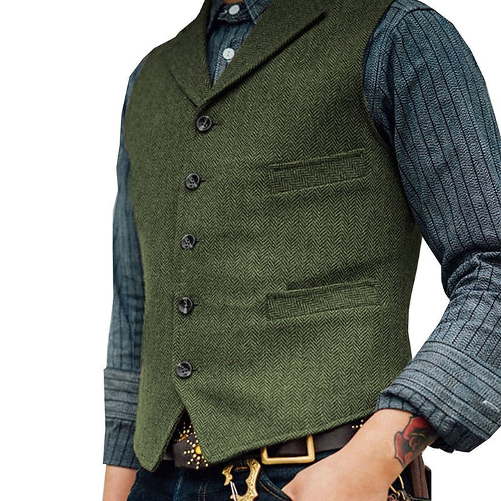 Alden | Skräddarsydd Herringbone Väst