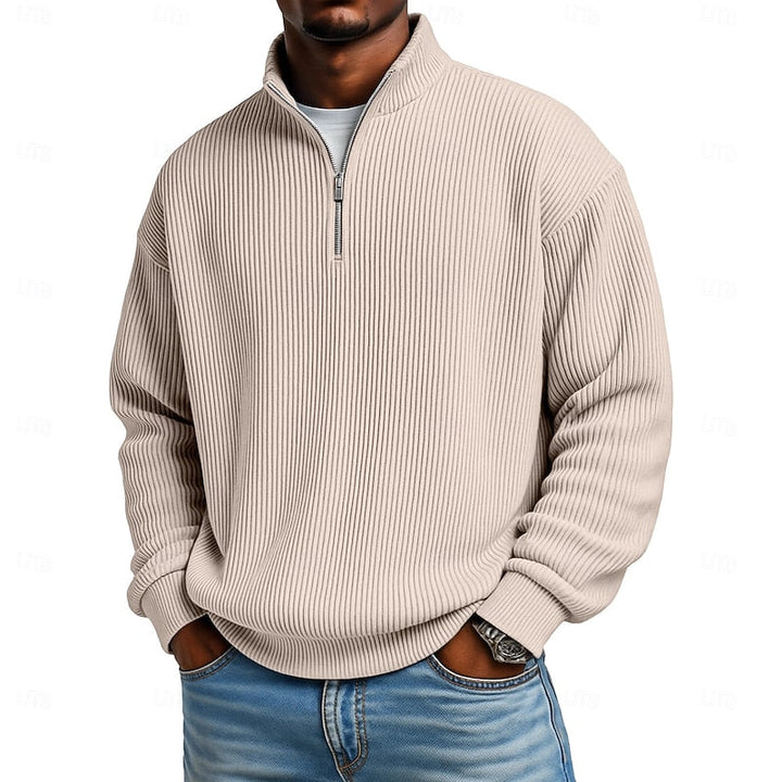 Nash | Ribbad Quarter-Zip Tröja