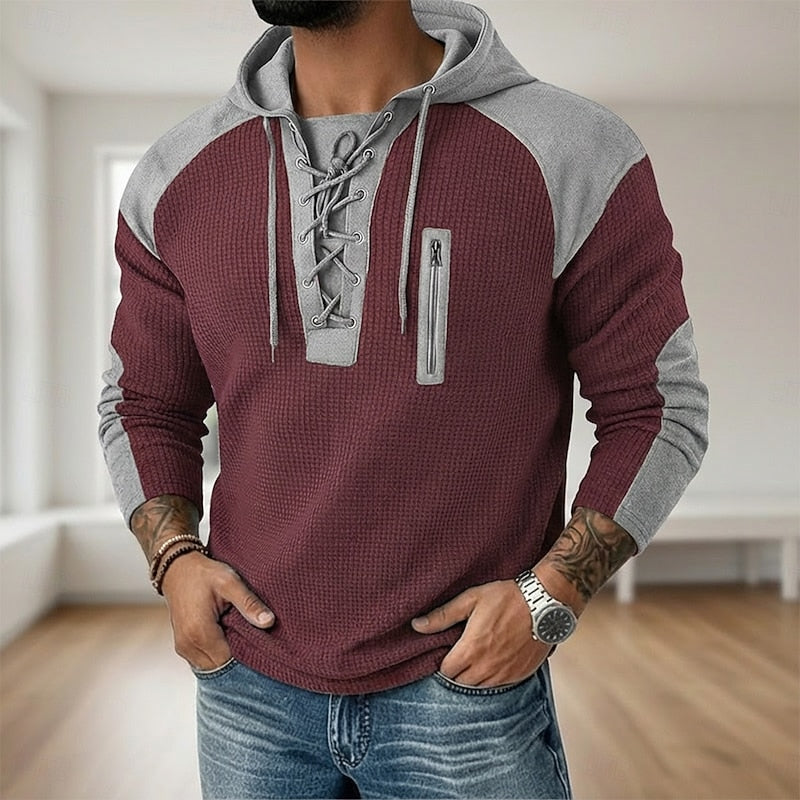 Rory | Snörning Texturerad Hoodie